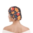 thumbnail image 6 of Yiaed Snowman house leaf Print Reusable Shower Cap & Bath Cap & Lined, Oversized Waterproof Shower Caps Designed for all Hair Lengths, 6 of 7