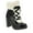 Black, variant on BCBGeneration Womens Palli Faux Suede Ankle Combat & Lace-up Boots
