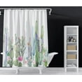 thumbnail image 2 of EpicGadget Tropical Cactus Shower Curtain Set with Hooks Rings, Bathroom Accessories Waterproof Polyester Shower Curtain for Bathroom Home Decor, 72 x 72 inches Long, 2 of 7