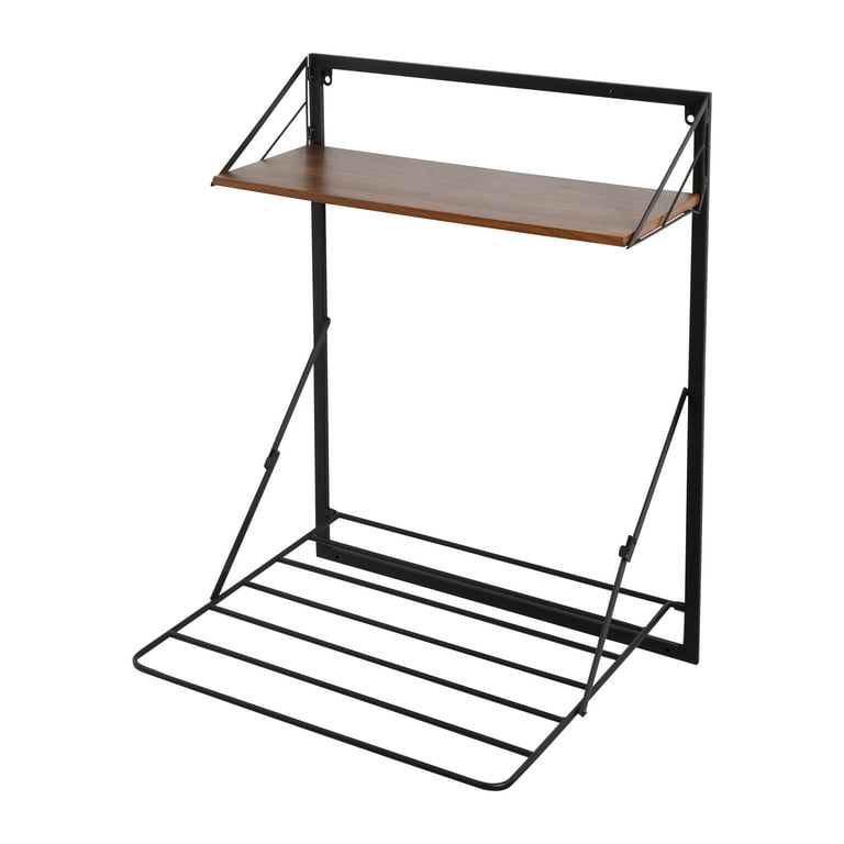 Wall mounted drying online rack with shelf