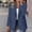 Tops-241Navy, variant on Xdegoge Blazer Tops for Women Lapel Collar Long Sleeve Work office Dressy Slim Fit Solid Pattern Single Button Lightweight Breathable Spring Summer Tops