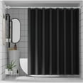 thumbnail image 5 of Stcomart Black Plastic Shower Curtain Liner With Magnets, Mildew Resistant Shower Curtain，72" x 72", 5 of 6