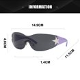 thumbnail image 2 of Gafas de sol personalizadas Y2K de una pieza sin marco con forma de estrella de cinco puntas, fabricadas en PC y HD, 2 of 5