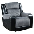 thumbnail image 3 of Miekor Furniture Alicia Grey/Black Recliner 16025, 3 of 5