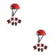 thumbnail image 4 of Inteprter Casco con ruedas para niños Cascos ajustables para niños pequeños Deportes Rodillera Codo Brace Bicicletas Protector de muñeca Rojo 2piezas, 4 of 6