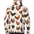 thumbnail image 7 of Fotbe Men's Hoodie with Roosters and Chickens Pattern - Kangaroo Pocket Pullover Hooded Sweatshirt, Perfect for Daily Wear, Travel, and Home-3X-Large, 7 of 7