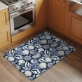 thumbnail image 2 of Summer Watercolor Style Area&nbsp;Rug 2x3ft Ocean Nautilus Conch Shell Non-Slip&nbsp;Washable Square&nbsp;Rugs Soft Felt Indoor Floor Mat for Bedroom Kitchen Living Room Bathroom, 2 of 9