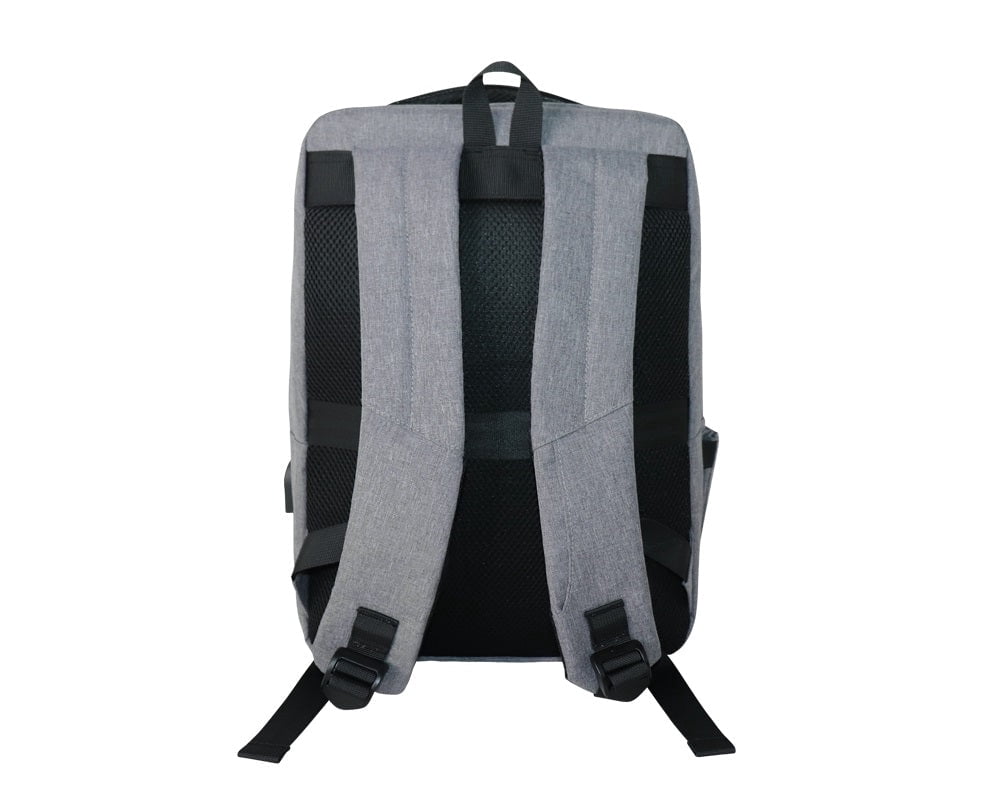 IZOD Penn Business Travel Slim Durable Laptop Backpack USB Charging Port Fits 16 Inch Laptop Notebook / Light Grey