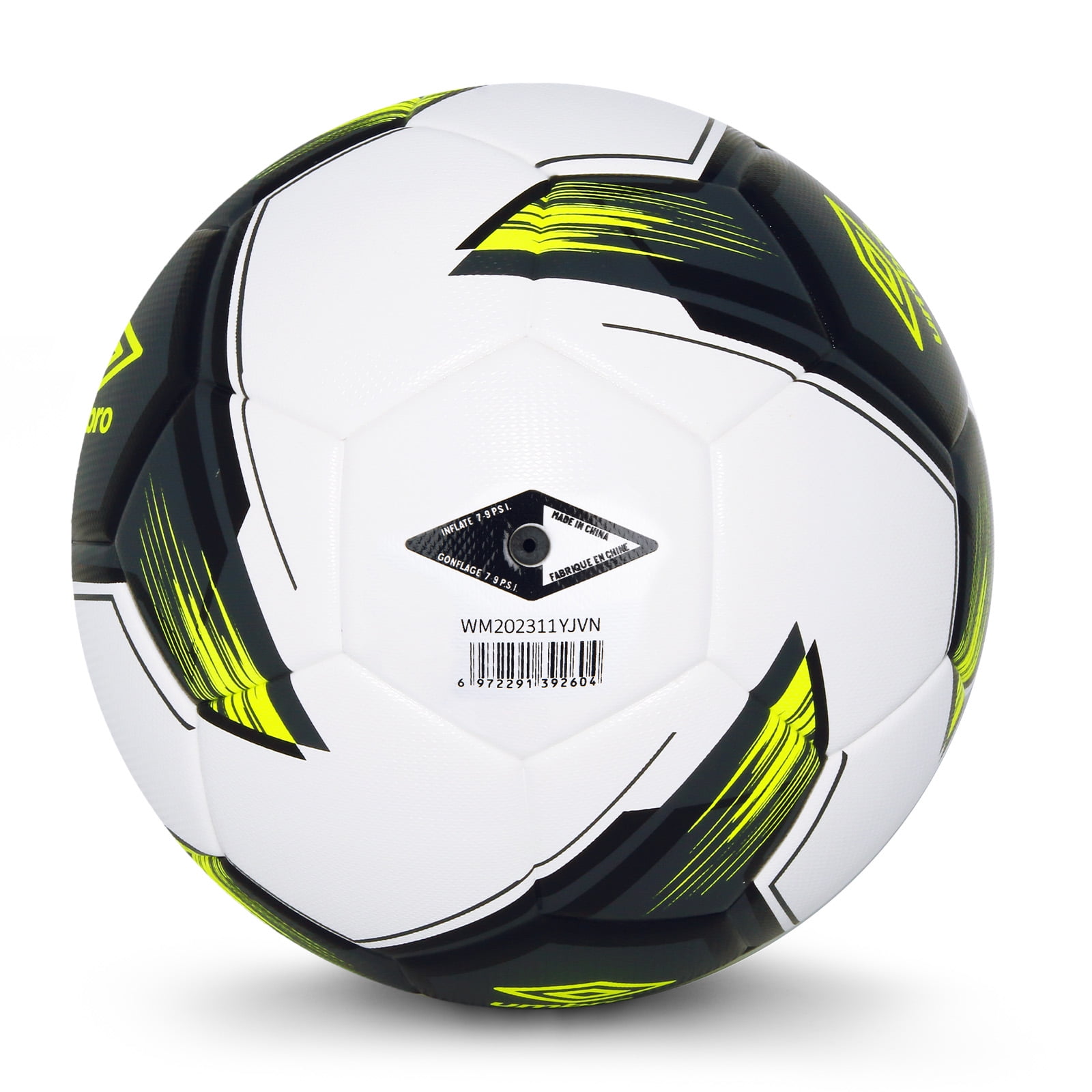 Umbro Tristar Size 5 Adult and Teen Soccer Ball, White/Gray/Yellow