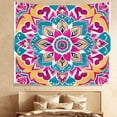 thumbnail image 4 of Durable Vibrant Ethnic Boho Country Tapestry for Office Home Living Room House Dorm Deco, Modern Washable Living Room Tapestry, 51x59 Inches, Colorful Geometric Flowers College Tapestry, 4 of 5