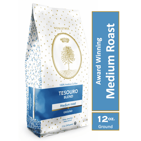 Nobletree Coffee Tesouro Blend Ground Coffee, Medium Roast, 12 Oz
