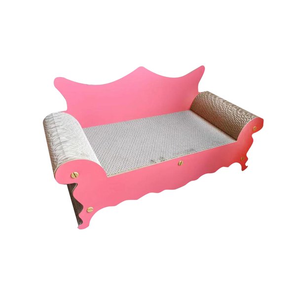 Sofá rascador de papel , sofá con forma de gato, cama rascadora, rascador para dormir de gatito antiguo para gato rojo