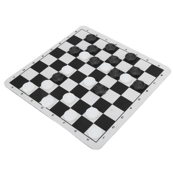 Draughts Collapsible Checkers Set, Light Weight Folding Portable Plastic Collapsible Checkers Set Strong And Durable Quality Plastic For Adults For Children