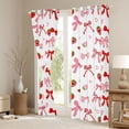 thumbnail image 3 of Erosebridal Bowknot Kids Curtains Pack of 2 (42x84 Each), Strawberry Print Curtains Blackout, 3 of 6