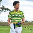 thumbnail image 3 of Fotbe St. Patrick's day in green colors Camiseta Polo de Golf para Hombre con Estampado – Camisa Deportiva Transpirable con Cuello Abotonado-X-Large, 3 of 6