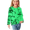 thumbnail image 5 of Spazoro Toddler Kids Girls Boys Sweatshirts, Fall Winter Crew Neck Long Sleeve Tie Dye Tops for Childs Girls Boys Green Size 9 T, 5 of 6