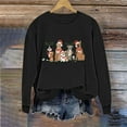 thumbnail image 5 of HOMBOM Womens Merry Christmas Sweatshirts Lightweight Pullover Funny Black Long Sleeve Fall Crewneck Tops for Womem, 5 of 6