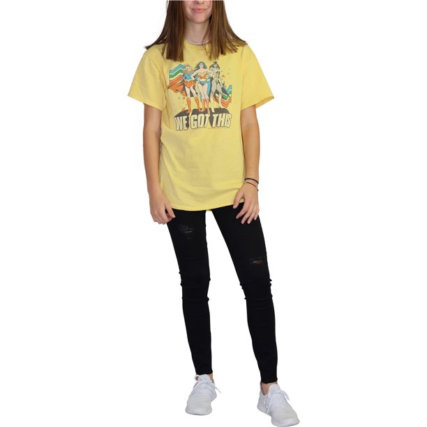 Junk Food Womens We Got This Graphic playera, amarillo, pequeño Junk Food Camiseta gráfica