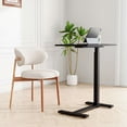 thumbnail image 3 of ZUNMOS Mobile Standing Portable Rolling Desk & Overbed Laptop Height Adjustable Work Table with Hidden Casters for Home Office, Black, 3 of 8