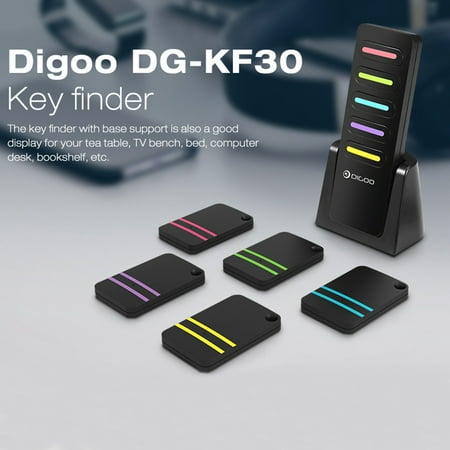 Cat Eye Wireless Sensor DIGOO DG-KF15 Key Finder, 5 in 1 Wireless RF 433Mhz Anti-Lost Sensor With Five Receivers, Remote Control Shutter Function, Pet Dog Cat tracker,Purse Tracer Locator Tag Alarm ()