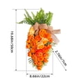 thumbnail image 3 of Artificial Sunflower Carrot Door Wreath with Hanging Hook, Plastic Floral Door Decoration for Easter & Thanksgiving Home Decor, 19.7 x 8.7 in Multicolor, 3 of 6