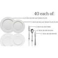 thumbnail image 2 of Exquisite 200 Pcs Heavyweight Disposable Plastic Plates and Cutlery Set - Service for 40, 2 of 4
