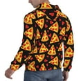 thumbnail image 6 of Uemuo Cartoon Pizza Pattern Men's Hoodie - Casual Pullover Hoodie with Kangaroo Pocket, Stylish Hooded Sweatshirt for Everyday Wear-Small, 6 of 7
