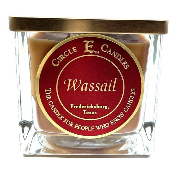 Circle E Candles, Wassail Scent, Medium Size Jar Candle, 22oz, 2 Wicks
