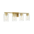 thumbnail image 4 of Trade Winds Raymond 4-Light Bathroom Vanity Light in Natural Brass, 4 of 5