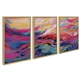 thumbnail image 2 of Kate and Laurel Sylvie EV Brush Strokes 90 A, B and C Framed Canvas Wall Art Set by Jessi Raulet of Ettavee, 3 Piece Set 18x24 Natural, Colorful Abstract Art for Wall, 2 of 6