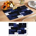 thumbnail image 6 of Modern Boho Placemats Set of 2, Flowers Geometric Texture Blue Black Abstract Art Non-Slip Place Mats Washable Table Mats for Kitchen Dining Table Decorations Indoor/Outdoor, 6 of 9