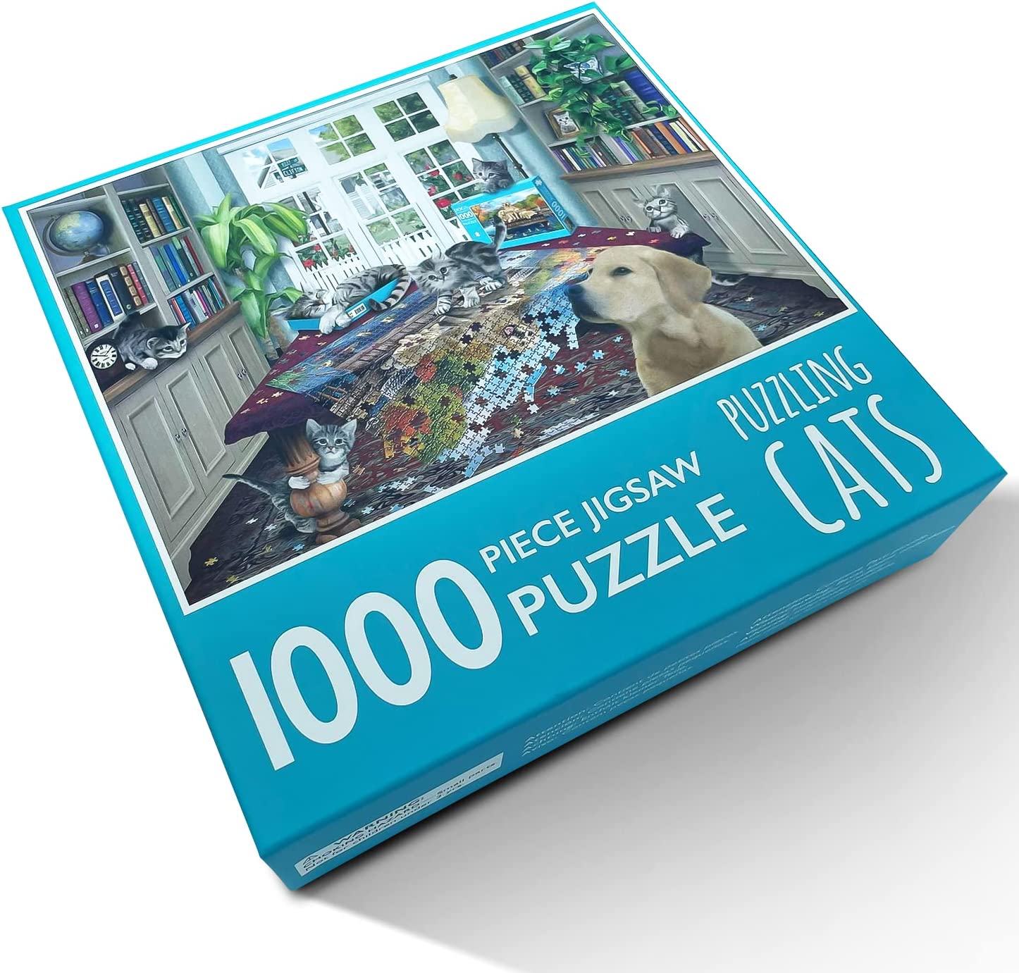 Katzenpuzzle 1000 Teile Für Erwachsene - Collage Design, 50x70 Cm, Mit Poster