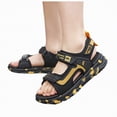 thumbnail image 3 of TOWED22 Boys Sports Sandals Summer Kids Open Toe Outdoor Sandals Athletic Water Shoes Pool Beach Sandal(Gold,34), 3 of 9
