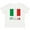 AA-White, variant on Inktastic Italy Flag & Italia Black Border Boys or Girls Baby T-Shirt