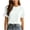 White, variant on hotojiny Womens Summer Tops Solid Short Sleeve Casual T-Shirts Crew Neck Basic Tee Classic Fit Plain Tshirt for Every Day
