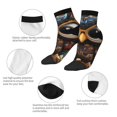 thumbnail image 5 of Naloa Quirky Owl With Glasses Ankle Socks for Women Non Slip Socks No Show Socks Classic Low Cut Casual Socks Casual Socks, 5 of 7