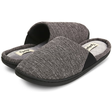 

Floopi Women s Knit Upper Closed toe Slide W/Quilted Velour Insole Memory Foam Clog Slipper