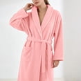 thumbnail image 2 of WCJM House Robes for Women Long Open Front Robe for Women Belted with Pockets Soft Loungewear Home Everyday, 2 of 8