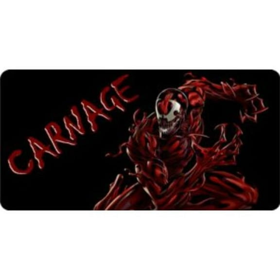 Carnage Photo License Plate