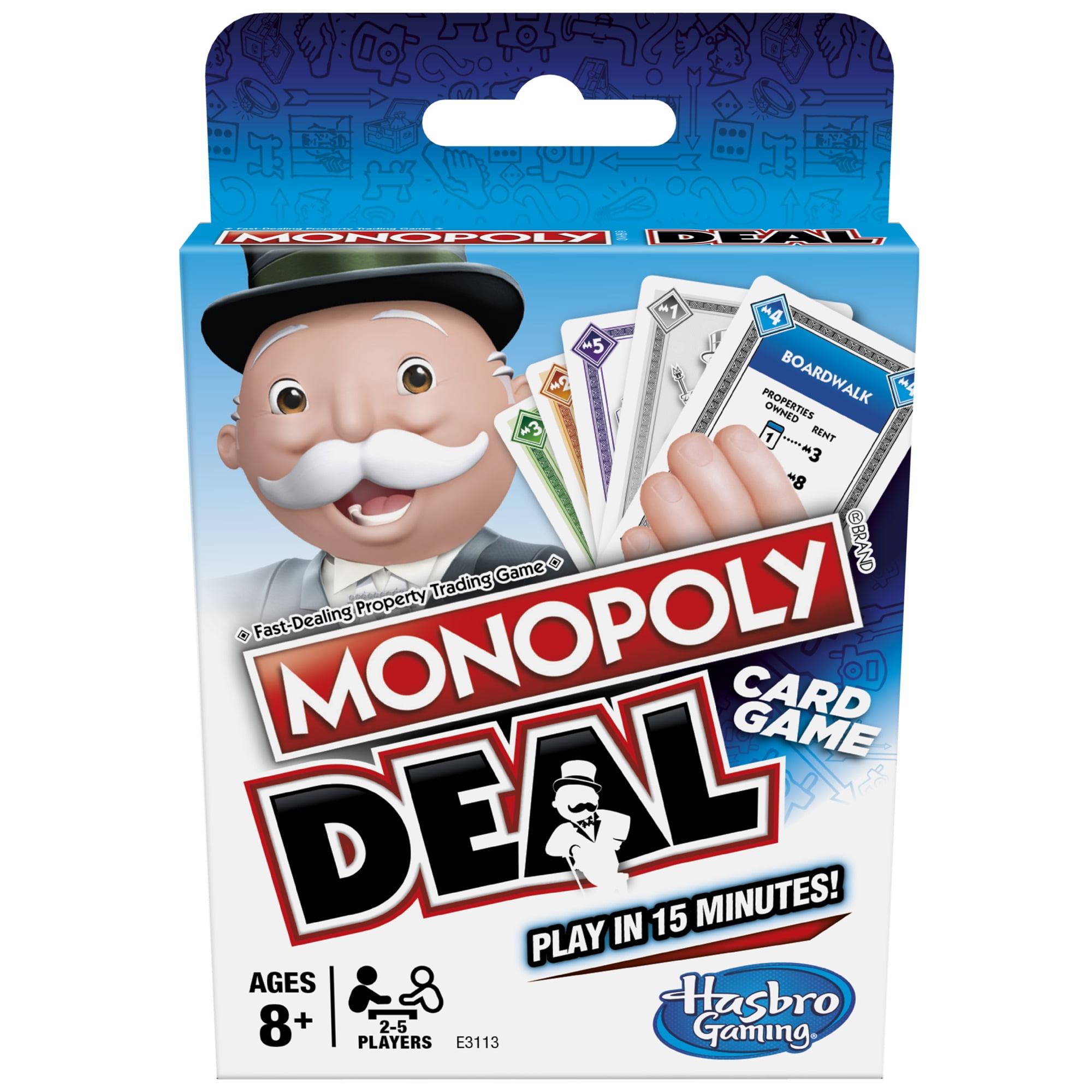 Monopoly Deal Card Game, for 2 to 5 Players, Card Game for Kids Ages 8 and Up