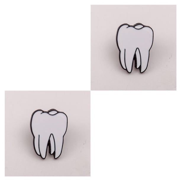 Minnieouse Broches de dibujos animados para mujeres y niñas, broche de ramillete de órganos humanos, broche de cerebro, dientes, corazón, alfileres, dientes 2piezas Minnieouse CBP007616
