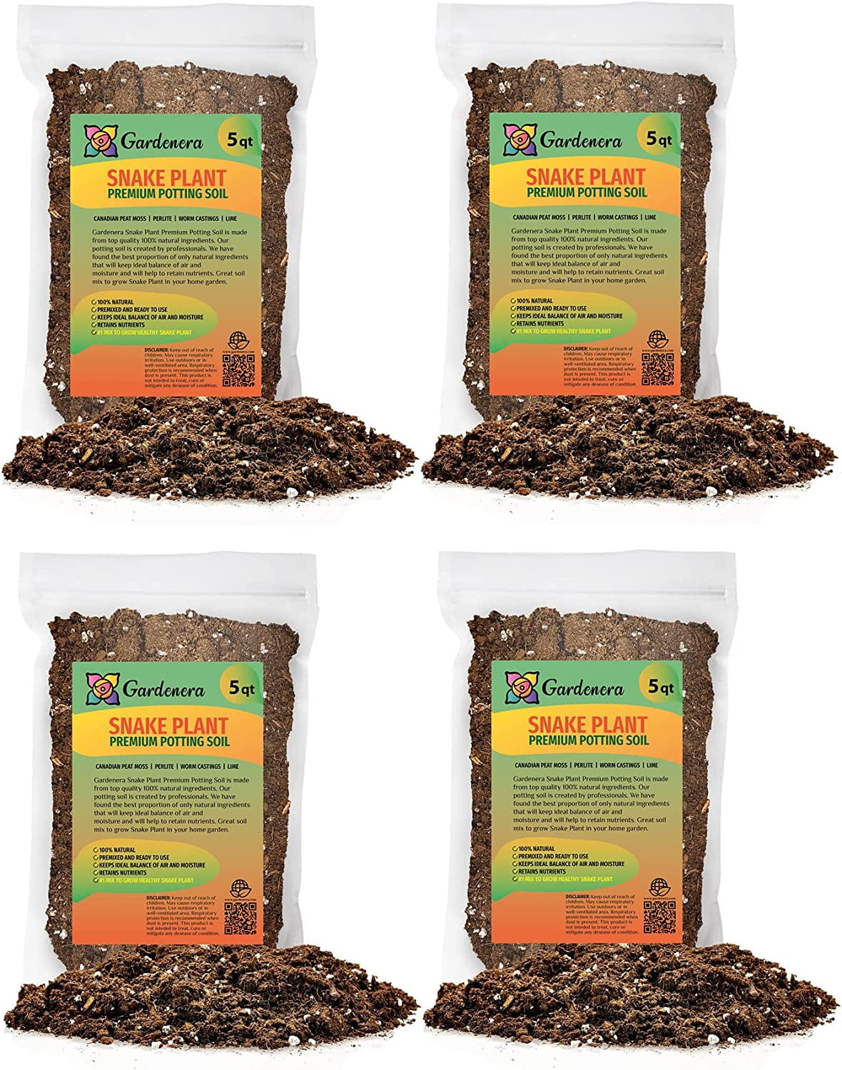 GARDENERA Premium Snake Plant Potting Soil Mix 20 Quart Green