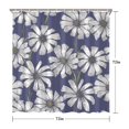 thumbnail image 5 of Waterproof Blue Pattern with White Daisy Shower Curtain 72x72 Inch Boho Style Polyester Unique Shower Curtain for Bathroom Hotel Home Decor with 12 Plastic Hooks, 5 of 5