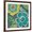 Brown Frame, variant on Art.com Floral Assortment Teal on Dark Grey Crop III Art Print by Hugo Wild, 16" x 16"