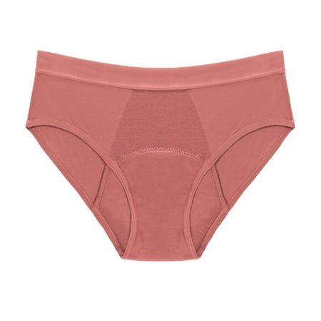 frariair Period Underwear for Women Bikini Bottoms Menstruation Swim Shorts Mid Waist Lady Seamless Underwear Women Pack