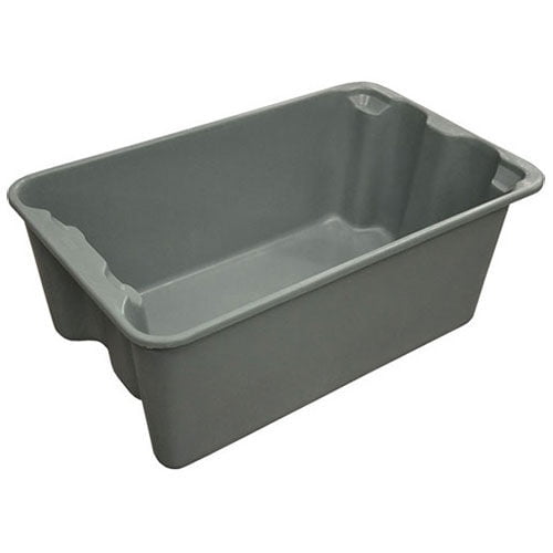 Molded Fiberglass Toteline Nest and Stack Tote 7804085172 - 20-1/2" x 12-7/8" x 8", Gray, Lot of 10