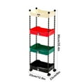 thumbnail image 4 of Fufafayo under $5 4-Tier Rolling Storage Cart, Rolling Utility Cart, Kitchen Cart with Wheels for Bathroom, Living Room, Kithcen, Office Storage and Organization, 35.4x13x9 In, 4 of 9