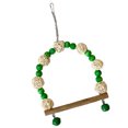 thumbnail image 3 of Bird Swing Toy, Rattan Balls Design  Swing Perch Dyed with Edible Coloring Bird Perch Pole Comfortable and Non Slip  Interactive Swing Toy, 3 of 8