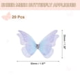 thumbnail image 2 of 20Pack Apliques de Mariposa de Malla Transparente, Parches de Mariposas de 50mm, Azul Claro Púrpura, 2 of 7
