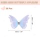 thumbnail image 2 of 20Pack Apliques de Mariposa de Malla Transparente, Parches de Mariposas de 50mm, Azul Claro Púrpura, 2 of 7